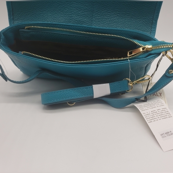 962- Divina Firenze Crossbody Bag Genuine Italian Leather Detachable NWT - Picture 4 of 11